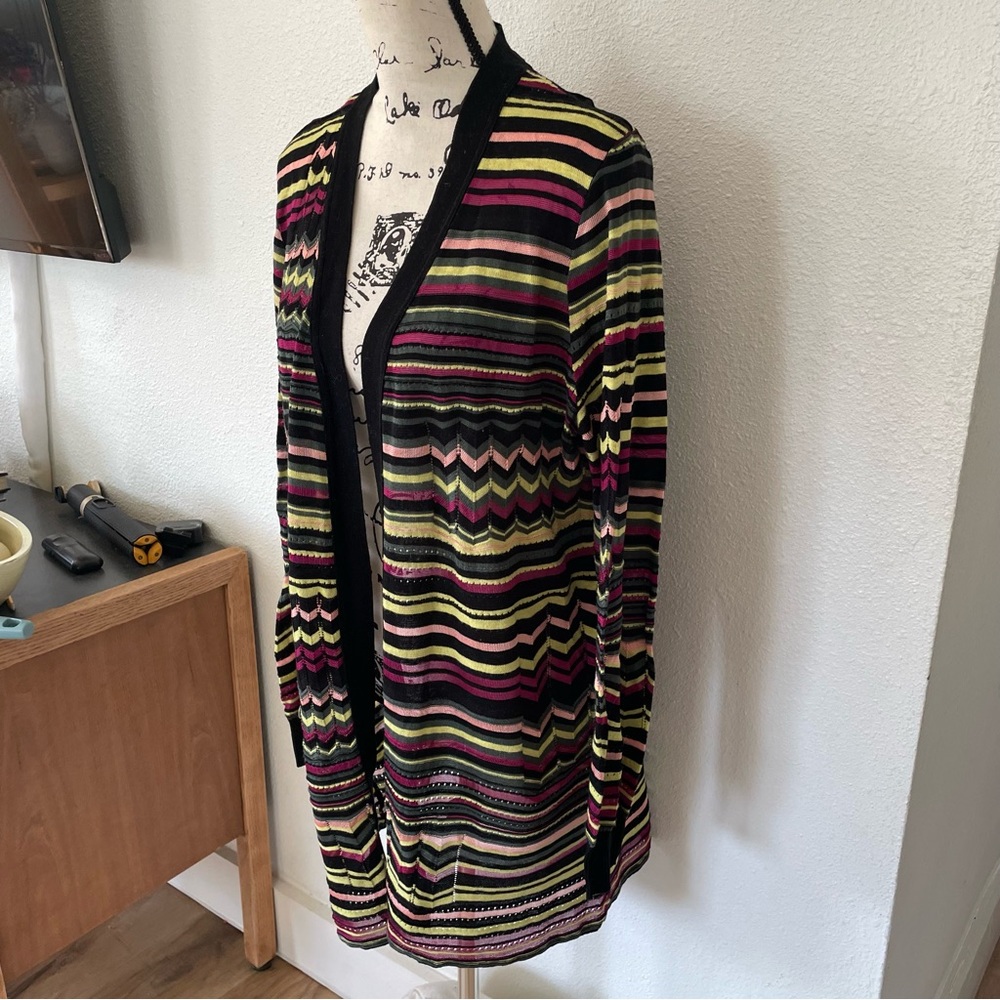 Missoni Multicolor Open-Front Sweater - Picture 3 of 10